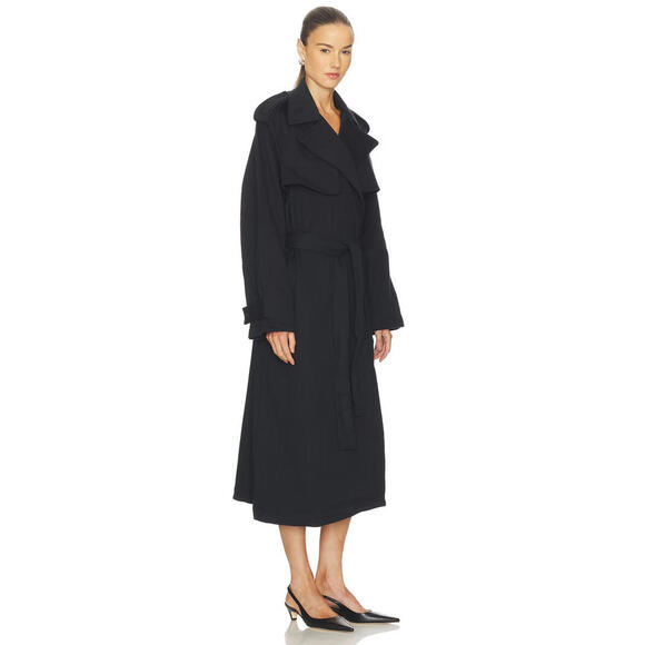 NEW, SKIMS Fleece Trench Coat in Onxy Black Size 3X #C4695 - Picture 3 of 14